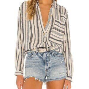 Women Pre-Owned Free People Stripe Blouse